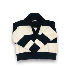 Zara Black and White Striped Sweater